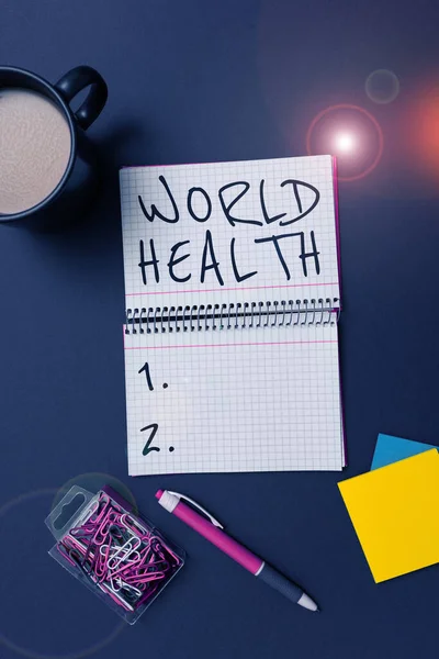 Conceptual Caption World Health Business Approach World Day Action Dedicated — Fotografia de Stock