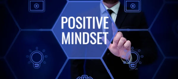 Conceptual Display Positive Mindset Word Mental Emotional Attitude Focuses Bright — 스톡 사진