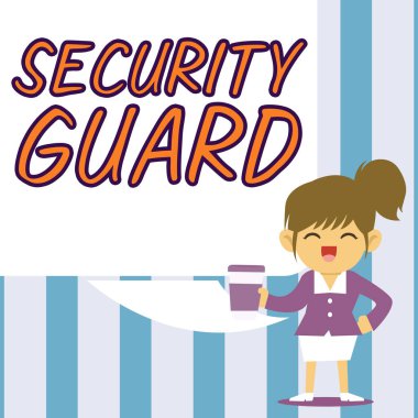 Birden fazla güvenlik uygulamasını yönetmek için kullanılan işaret güvenlik görevlisi ve internet kavramı araçlarını gösteren bir ilham kaynağı