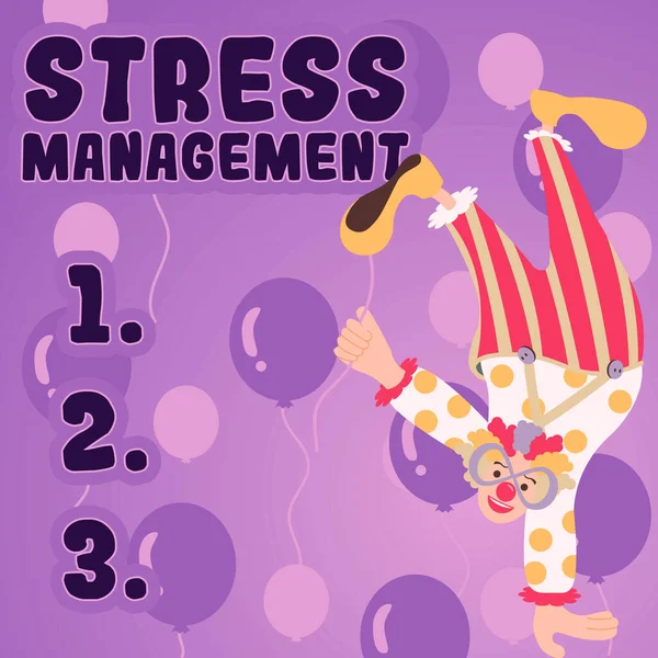 Koncepcionális Kijelző Stressz Menedzsment Word Írt Tanulás Módját Viselkedés Gondolkodás — Stock Fotó
