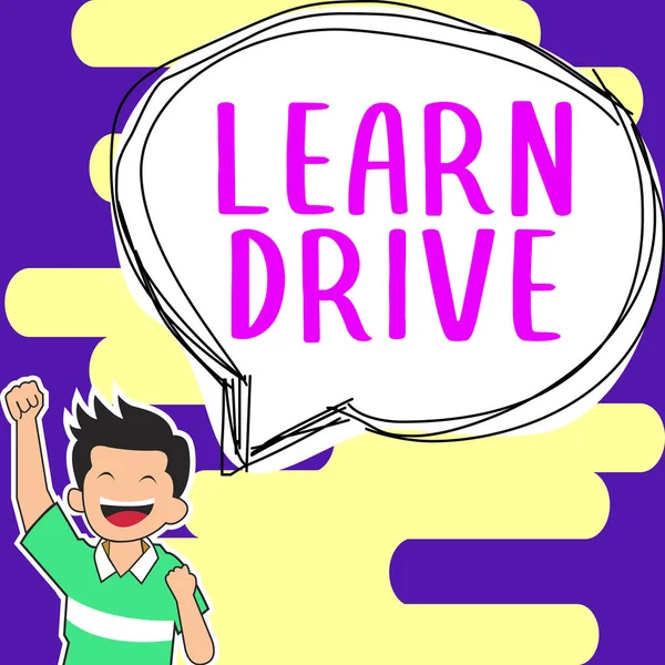 Hand Writing Sign Learn Drive Business Overview Gain Knowledge Skill — 스톡 사진