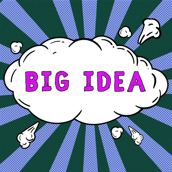 Handschrift Teken Big Idea Business Idee Met Grote Creatieve Innovatie — Stockfoto