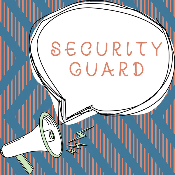 Conceptual caption Security Guard, Concept meaning tools used to manage multiple security applications
