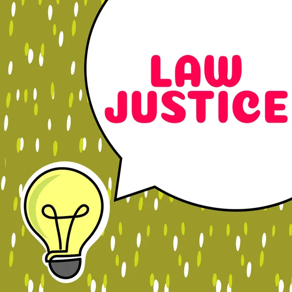 Inspiration Showing Sign Law Justice Word Scheme System Law Which — Foto Stock