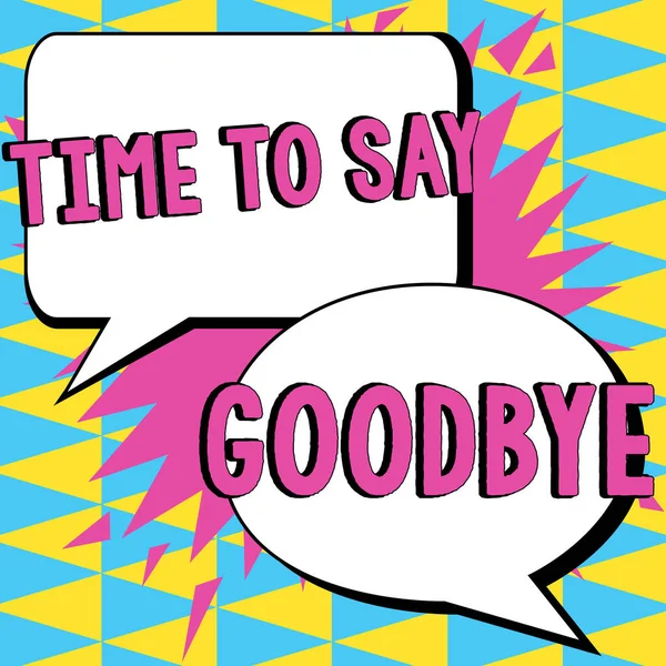 Conceptual Caption Time Say Goodbye Business Overview Bidding Farewell Long — Fotografia de Stock