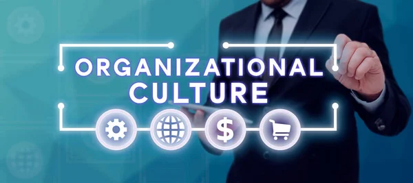 Text Showing Inspiration Organizational Culture Business Concept Study Way People — Stockfoto