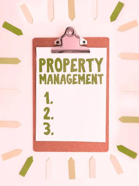 Handwriting text Property Management, Business concept Overseeing of Real Estate Preserved value of Facility