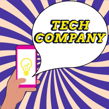 Kullanılabilir ürün üretmek için çözümler üreten ya da icat eden bir şirket kavramsal başlık teknolojisi, internet kavramı