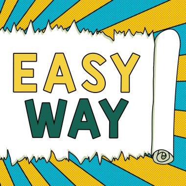 Kolay Yol işaretini gösteren ilham kaynağı, Kelime gittikçe daha az çaba gerektiren iki metot arasında zor karar verme üzerine yazılmış.