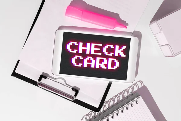 Inspiration Showing Sign Check Card Conceptual Photo Allows Account Holder — Stock Fotó