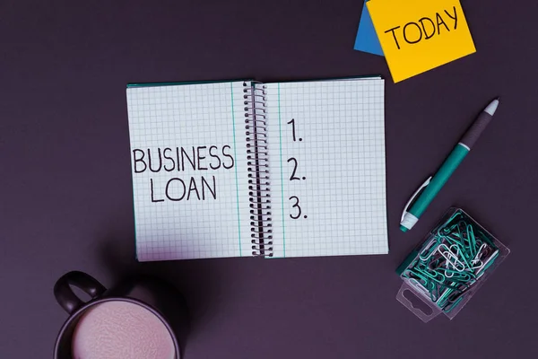 Text Caption Presenting Business Loan Internet Concept Credit Mortgage Financial — Fotografia de Stock