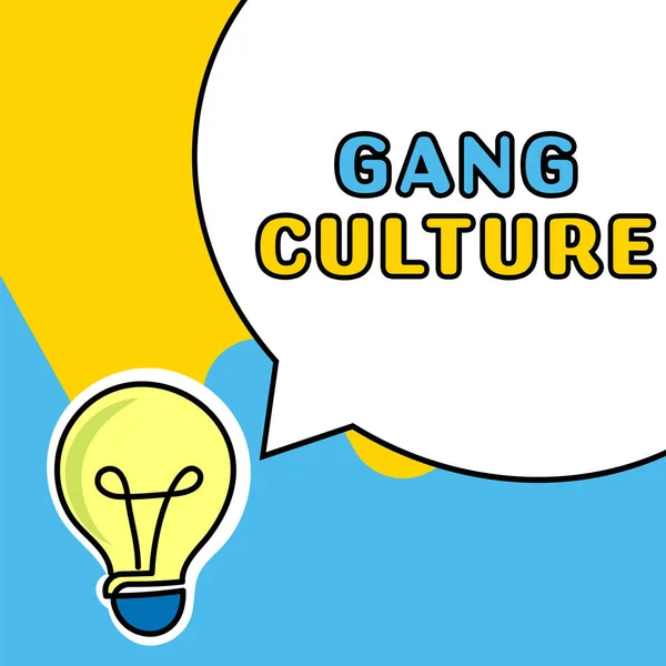 ギャング文化 犯罪者の特定の組織または1つの習慣に従うギャングのグループを表示する記号 — ストック写真