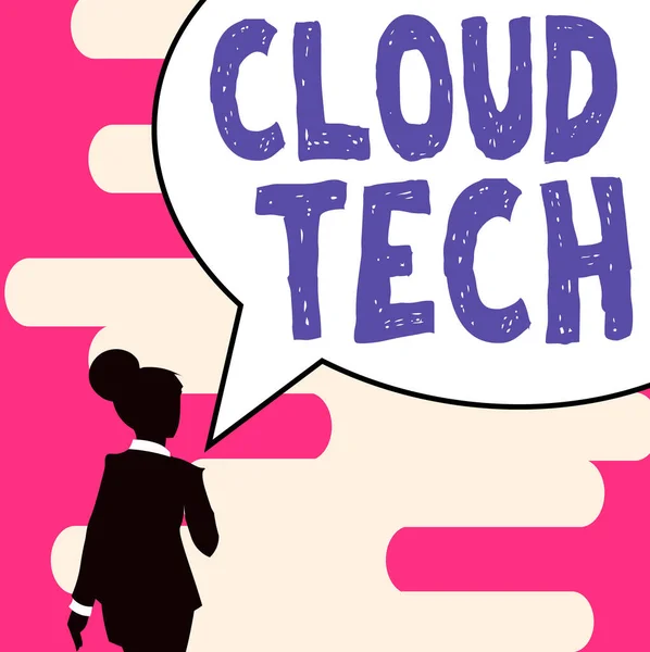 Text Caption Presenting Cloud Tech Conceptual Photo Storing Accessing Data — Stock Fotó
