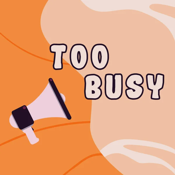 Handwriting Text Too Busy Word Written Time Relax Idle Time — Stock Photo, Image
