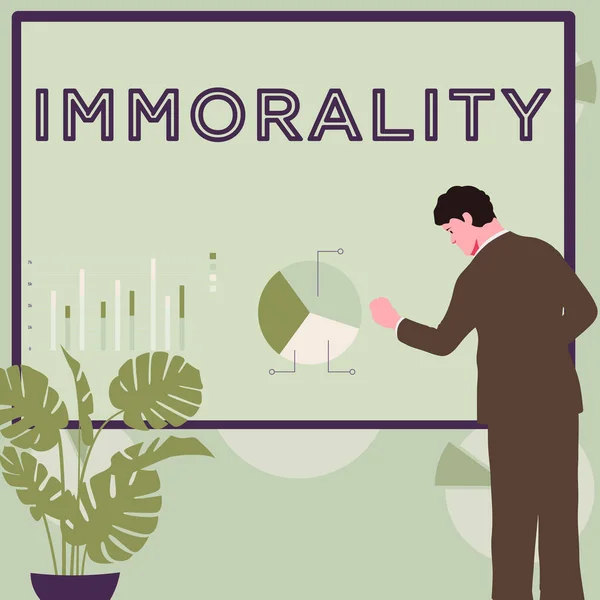 Inspiration Showing Sign Immorality Business Approach State Quality Being Immoral — Stockfoto