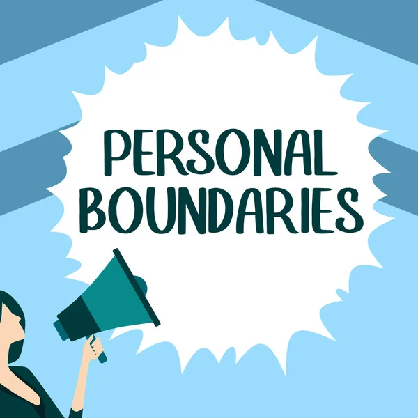 Text Caption Presenting Personal Boundaries Concept Meaning Something Indicates Limit — Stock Photo, Image