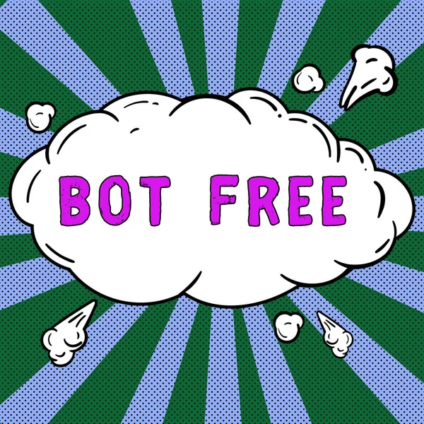 Conceptual Caption Bot Free Internet Concept Computer Program Works Automatically — Stockfoto