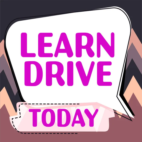 Inspiration Showing Sign Learn Drive Concept Meaning Gain Knowledge Skill — 스톡 사진