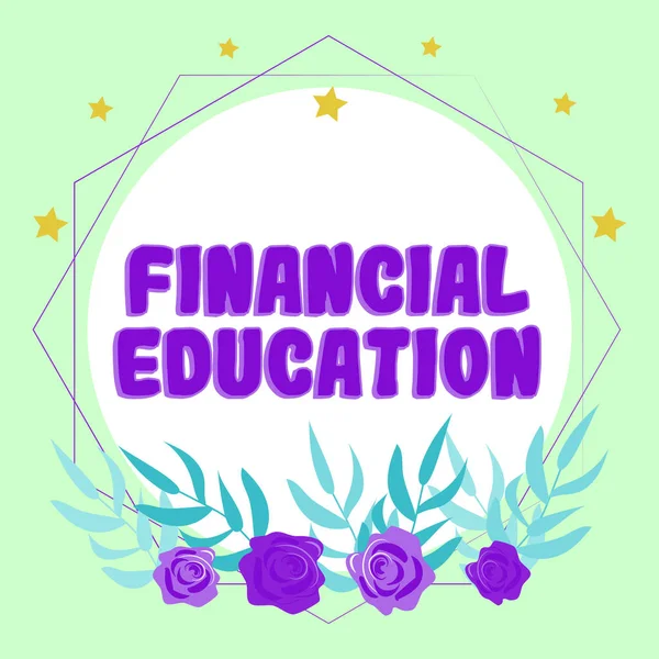 Handwriting Text Financial Education Word Written Understanding Monetary Areas Finance —  Fotos de Stock