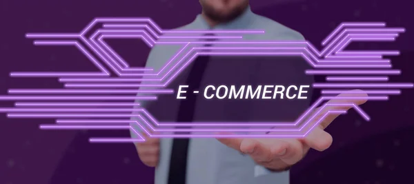Handwriting Text Commerce Internet Concept Commercial Transactions Carried Out Remotely — 스톡 사진