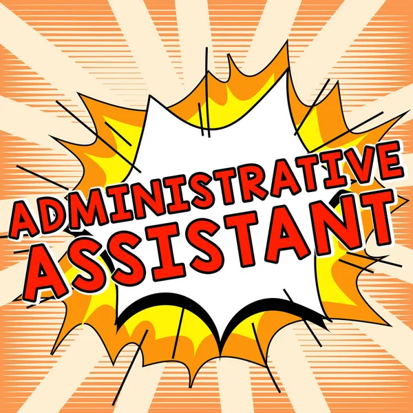 Handskrift Text Administrativ Assistent Word Skrivet Administration Support Specialist Kontorsuppgifter — Stockfoto