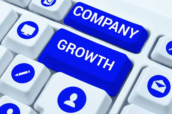 Handwriting Text Company Growth Business Concept Long Term Stage Enterprise —  Fotos de Stock