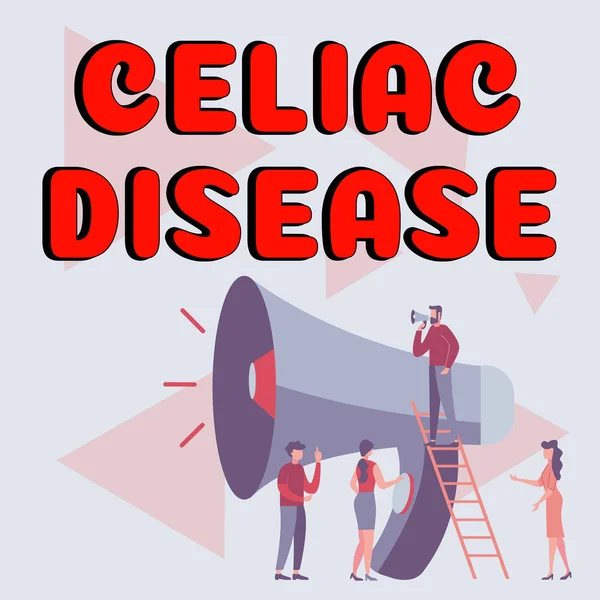 Inspiration Showing Sign Celiac Disease Business Showcase Small Intestine Hypersensitive — Stock Fotó