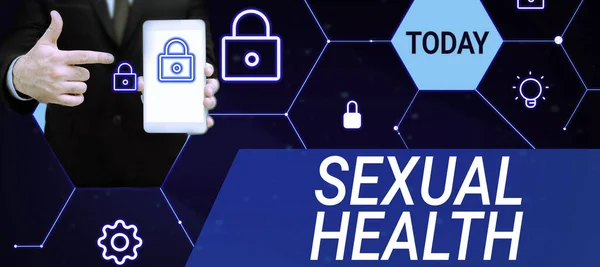 Znaménko Zobrazující Sexuální Zdraví Obchodní Přístup Zdravější Tělo Uspokojující Sexuální — Stock fotografie