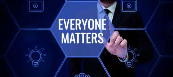 Text Caption Presenting Everyone Matters Word Written All People Have — 스톡 사진