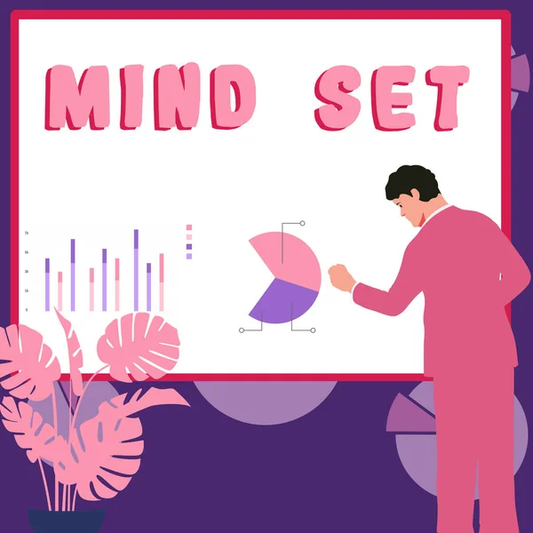 Εννοιολογική Λεζάντα Mind Set Internet Concept Μια Τυπική Σκέψη Ενός — Φωτογραφία Αρχείου