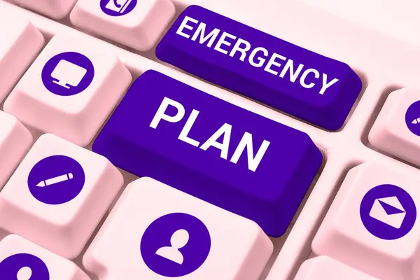概念表示緊急計画 緊急事態への対応手順等の概念表示準備 — ストック写真