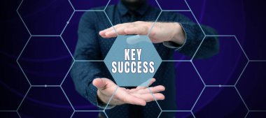 Handwriting text Key Success, Business concept main measure of effectiveness and productivity