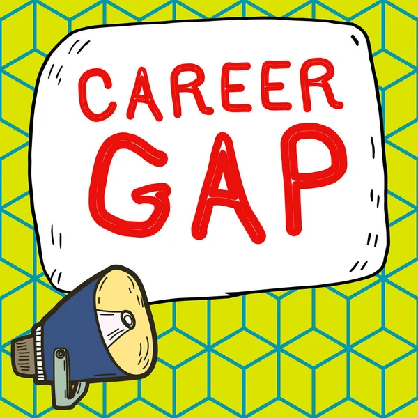 Sign Displaying Career Gap Conceptual Photo Scene You Stop Working — Stockfoto