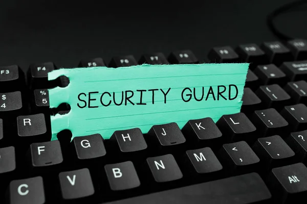 Text Showing Inspiration Security Guard Conceptual Photo Tools Used Manage — Foto Stock