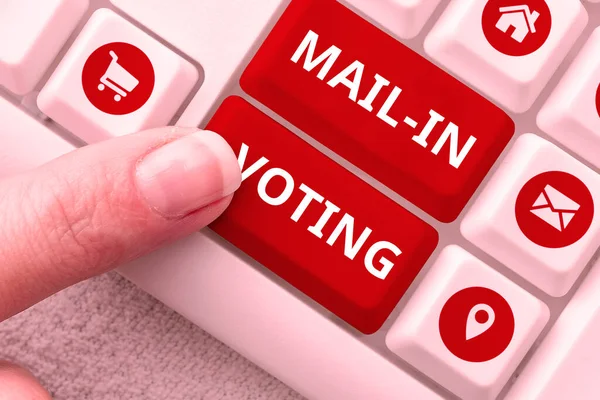 Handwriting Text Mail Voting Business Approach Voting Election Ballot Papers — Foto de Stock