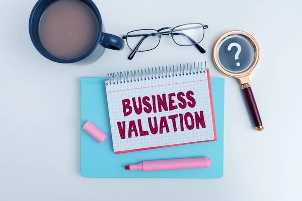 Handwriting Text Business Valuation Business Overview Determining Economic Value Whole — Fotografia de Stock