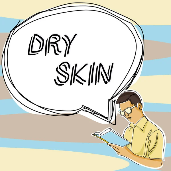 Conceptual Display Dry Skin Business Overview Uncomfortable Condition Marked Scaling — Stock Photo, Image