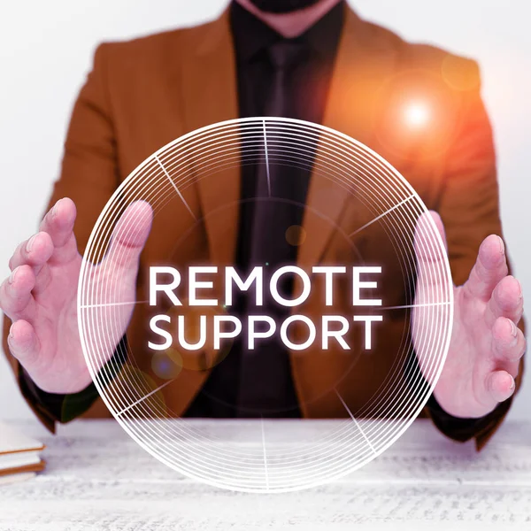 Text Showing Inspiration Remote Support Word Written Help End Users — Fotografia de Stock
