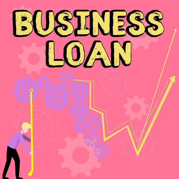 Sign displaying Business Loan, Business idea Credit Mortgage Financial Assistance Cash Advances Debt