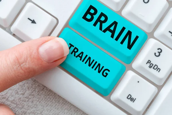 Text Caption Presenting Brain Training Business Showcase Mental Activities Maintain — Foto de Stock