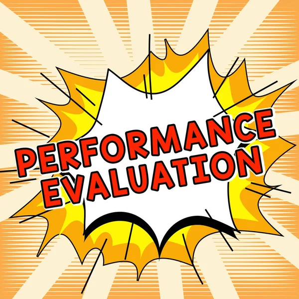 Text Caption Presenting Performance Evaluation Word Development Action Planning Another — Stockfoto