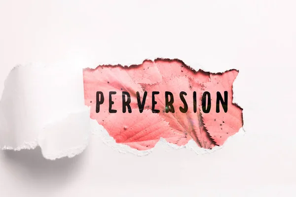 Text Showing Inspiration Perversion Internet Concept Describes One Whose Actions — Fotografia de Stock