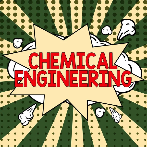 Tekenen Weergeven Chemical Engineering Conceptuele Foto Ontwikkelen Van Dingen Die — Stockfoto