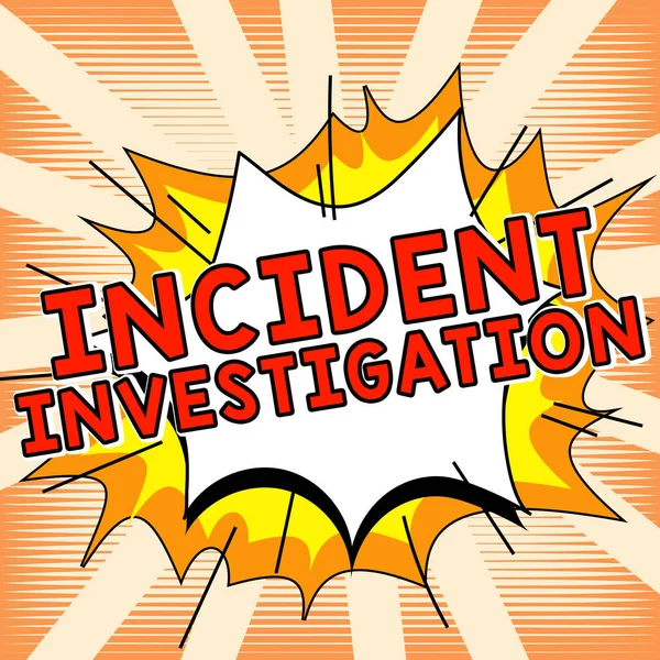 Hand Writing Sign Incident Investigation Business Approach Responsible Integrity Incident — Stockfoto