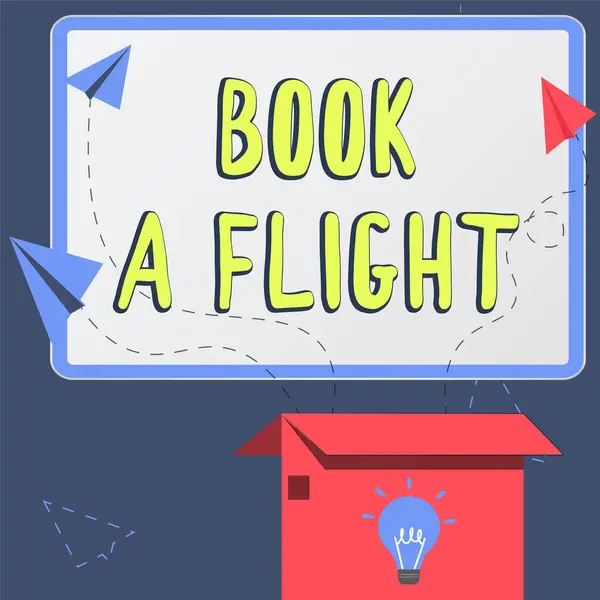 Εγγραφείτε Για Δείτε Book Flight Business Showcase Αγοράστε Εισιτήρια Για — Φωτογραφία Αρχείου