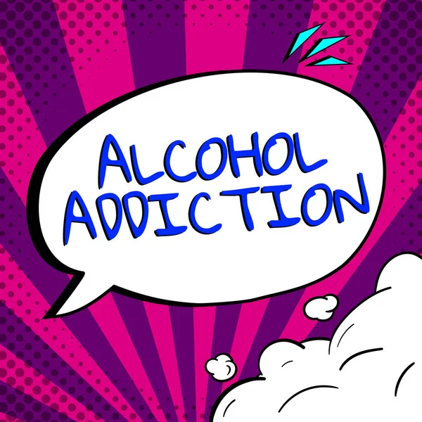 Conceptual Caption Alcohol Addiction Internet Concept Characterized Frequent Excessive Consumption — Stok fotoğraf