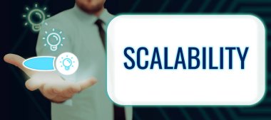 Inspiration showing sign Scalability, Business concept capable of being easily expanded or upgraded on demand