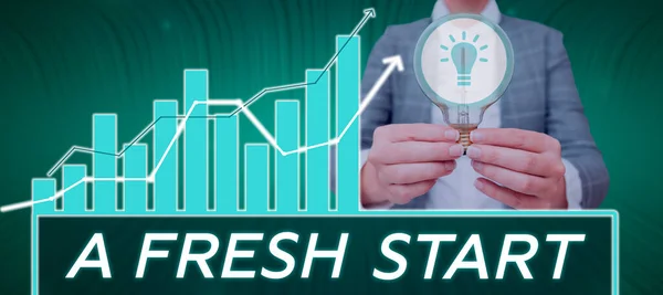 Conceptual Display Fresh Start Business Showcase New Beginnings Changing Direction —  Fotos de Stock