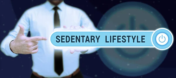 Sign Displaying Sedentary Lifestyle Concept Meaning Ways Means Life Involved — Foto Stock