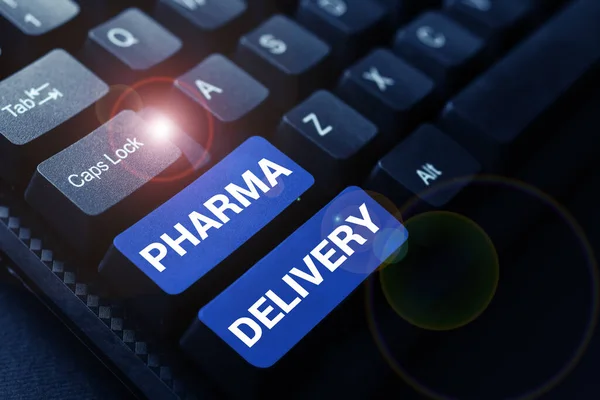 Visualización Conceptual Pharma Delivery Palabra Para Recibir Sus Recetas Enviadas —  Fotos de Stock